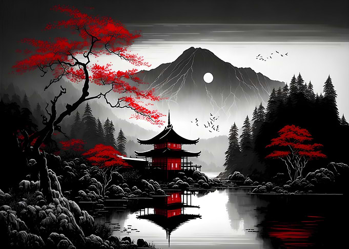 Red Black japanese