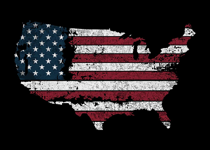 Minimalist USA Map
