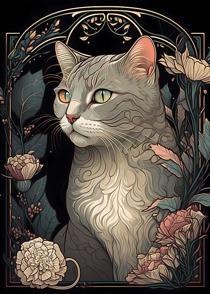 Floral Cat
