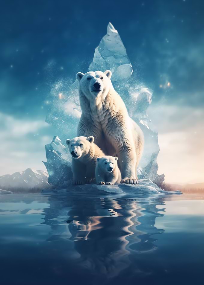 Ice Bear Polar Bear Family