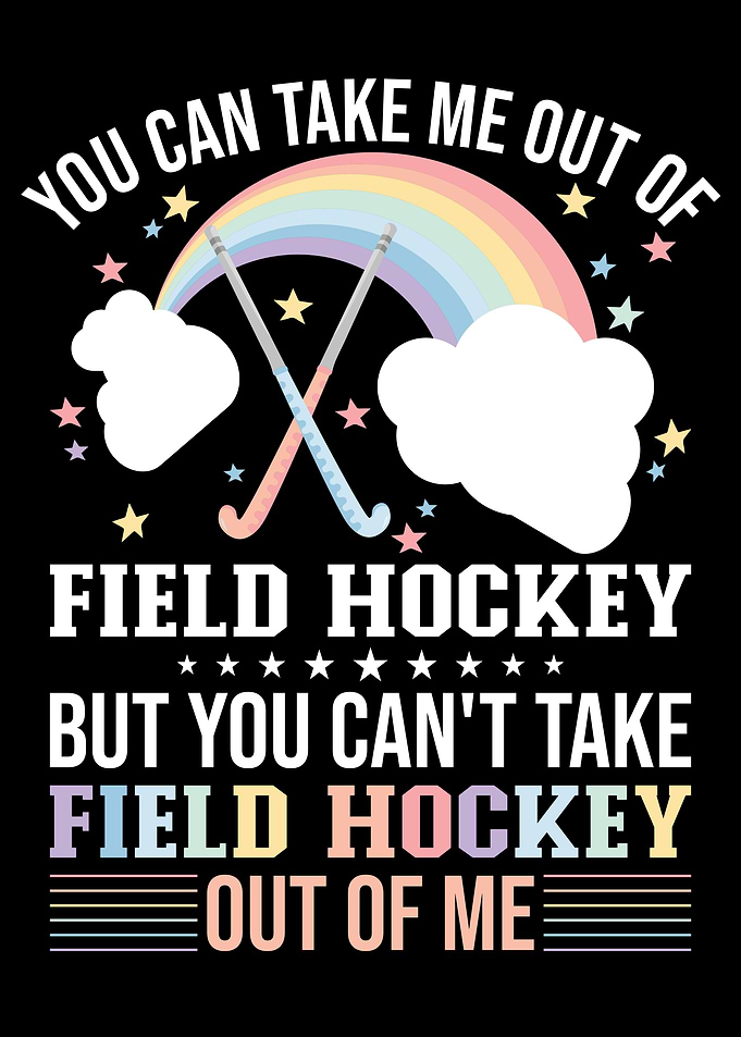Funny Field Hockey Rainbow