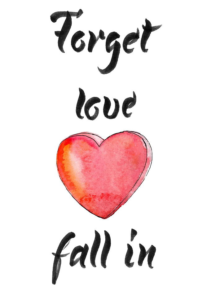 Red heart with lettering