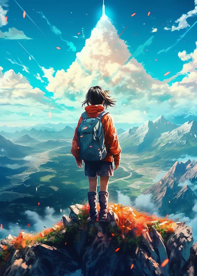 Hiking Girl Backpacker