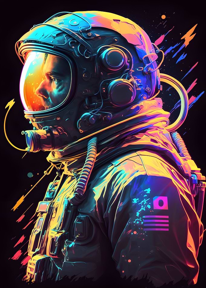 Astronaut walking towards