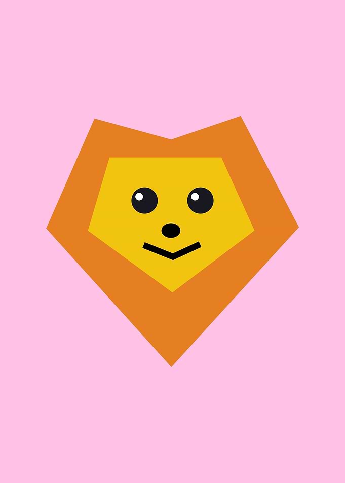 cute lion minimalism