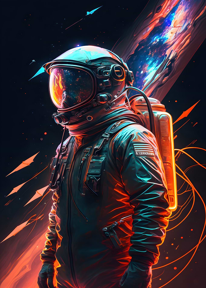 Astronaut walking towards