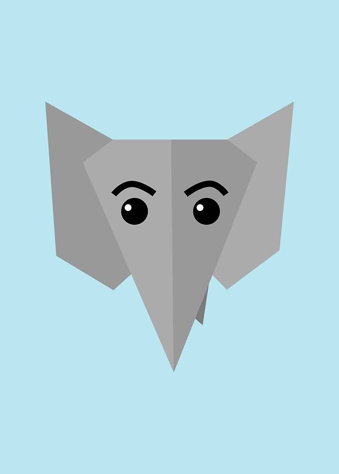 cute elephant minimalism