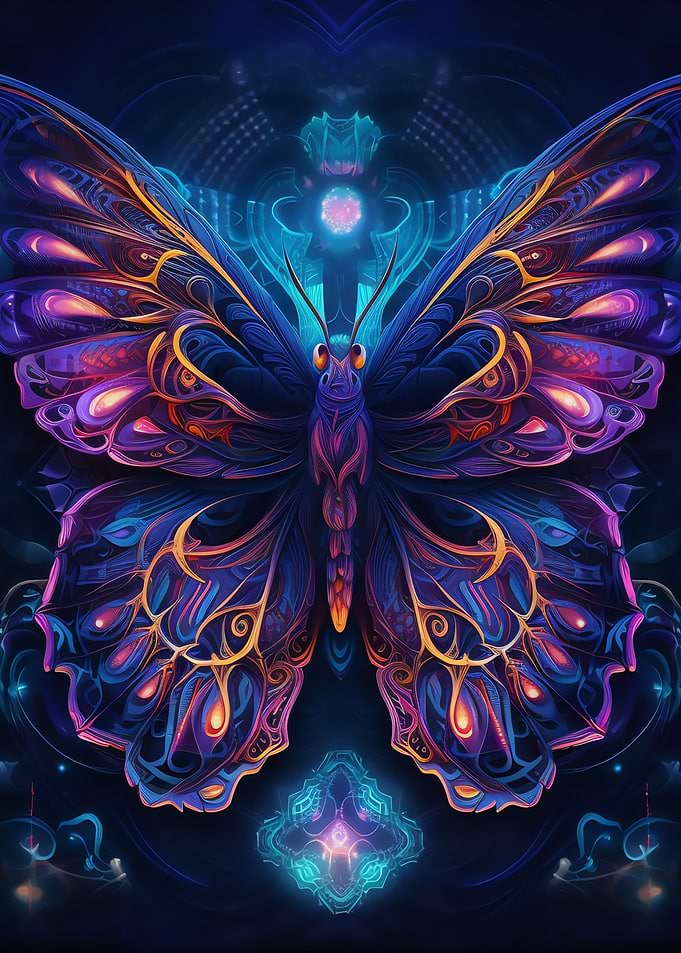 Light Pattern Butterfly
