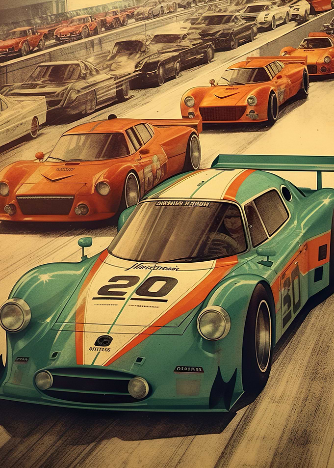 Trending Retro Racing Car