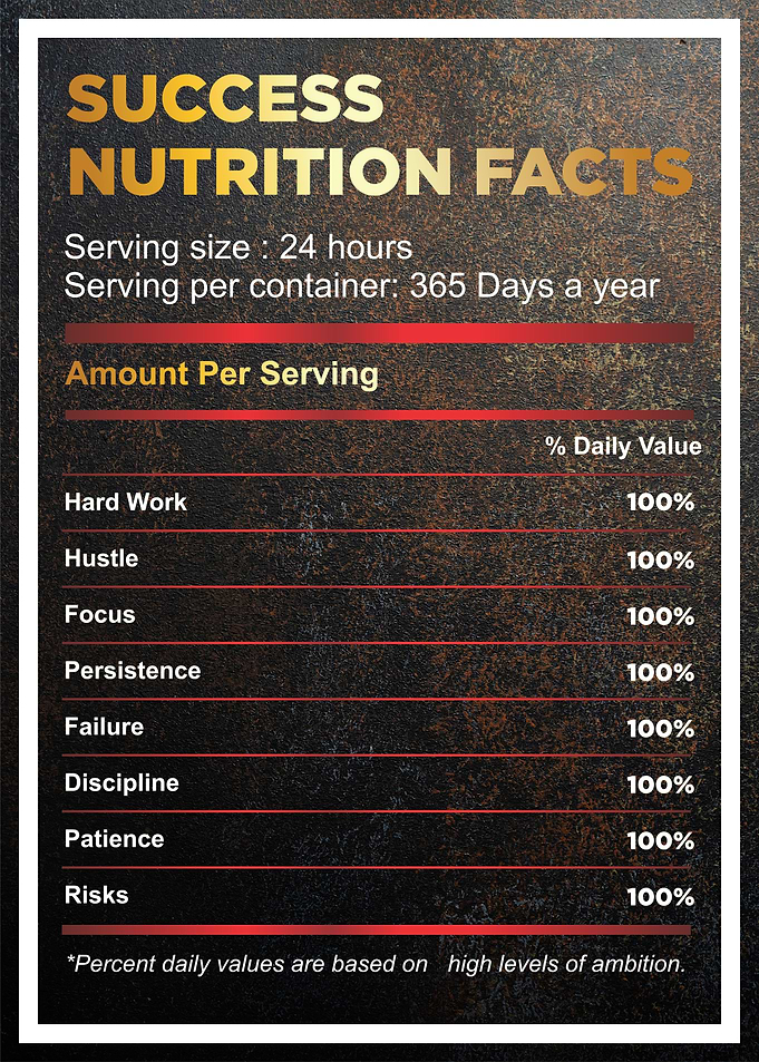 success nutrition facts