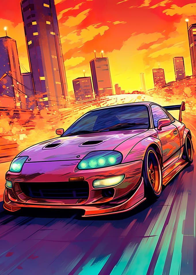 Trending Retro Racing Car