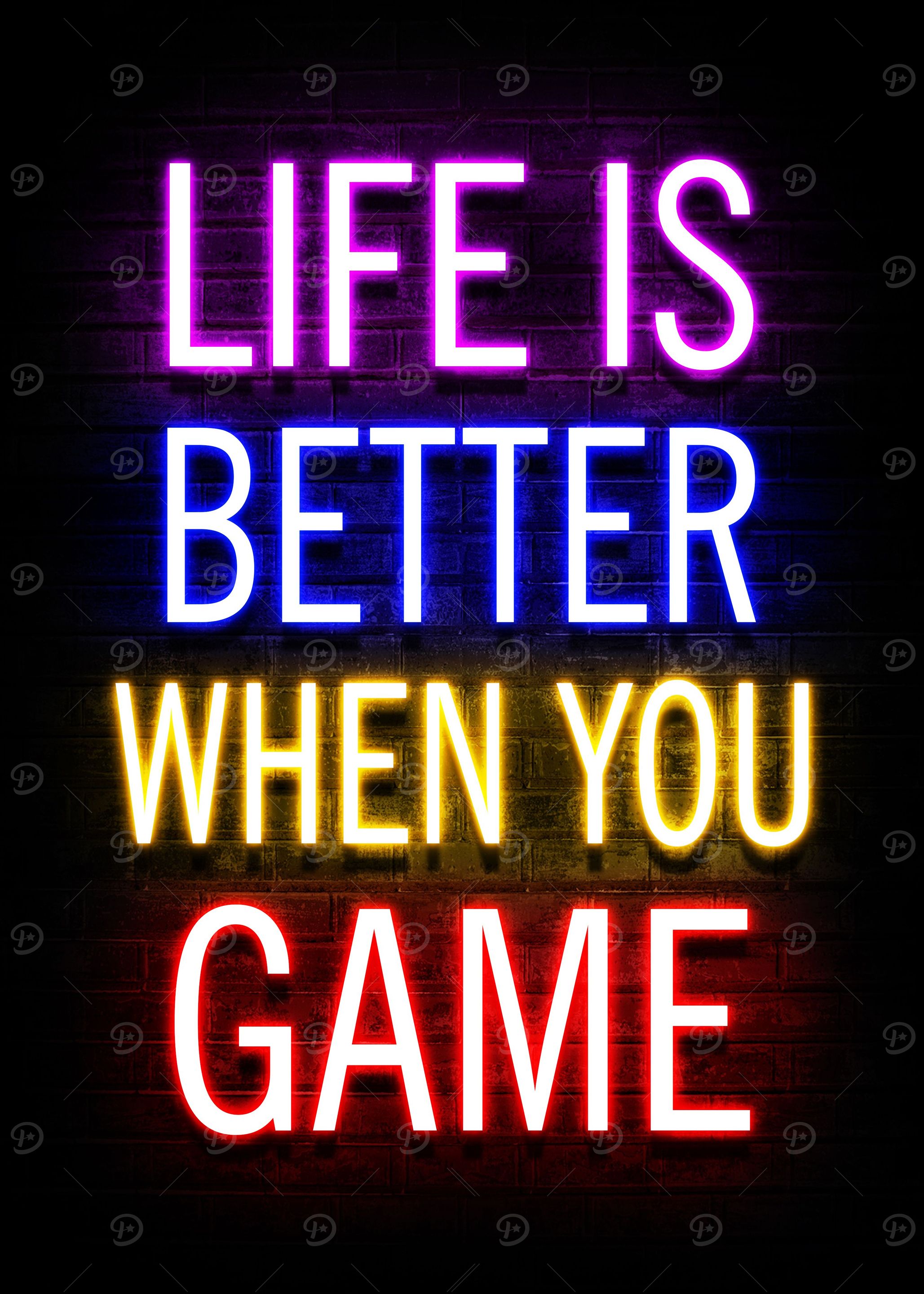 Gaming Gamer Neon Quotes