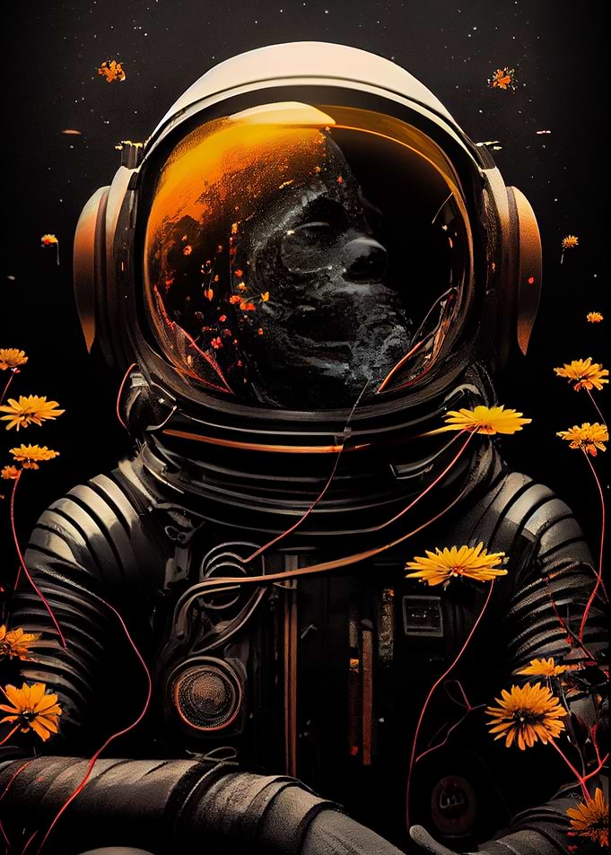 Space Suit With flower