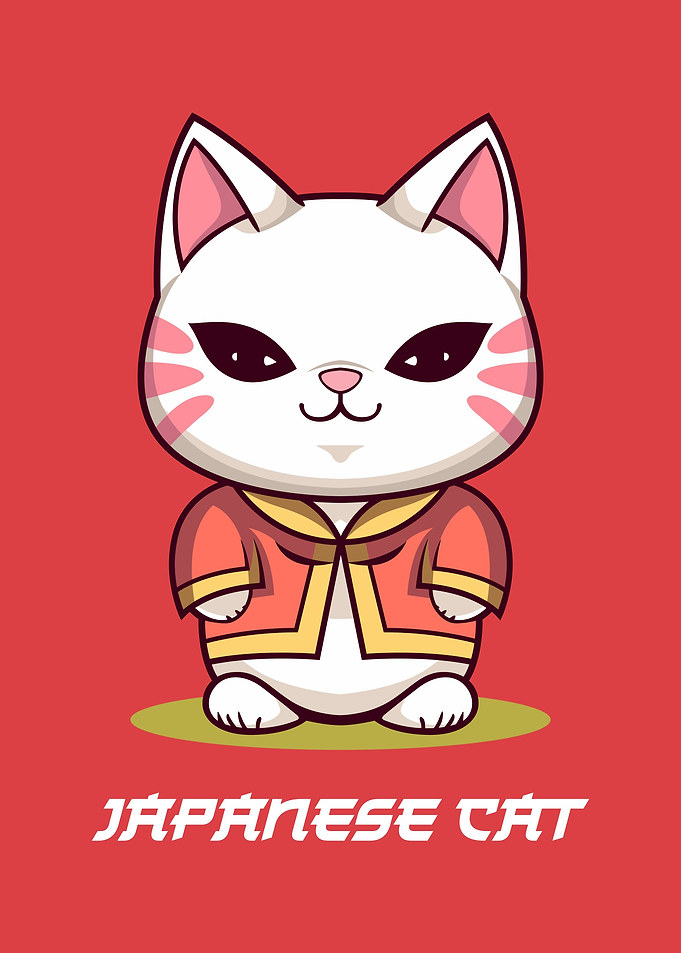 Japanese Cat with kimono