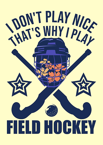 Funny Field Hockey Floral