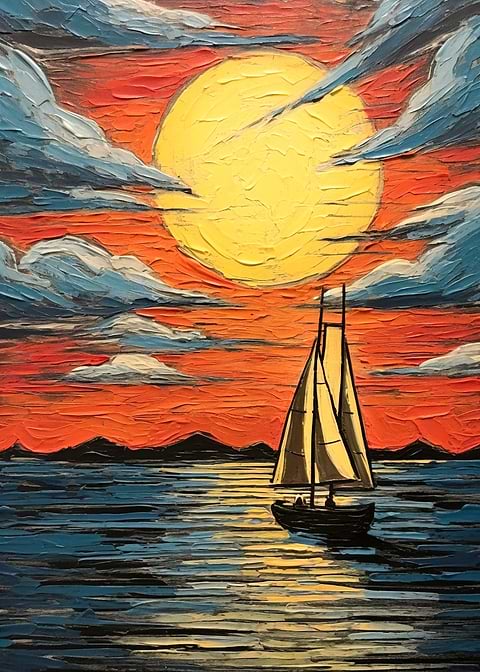 Sailing Dreams — living room metal wall art