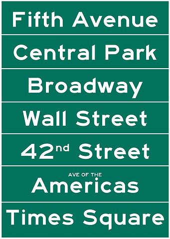 New York Street Signs
