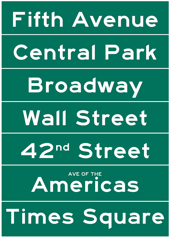 New York Street Signs