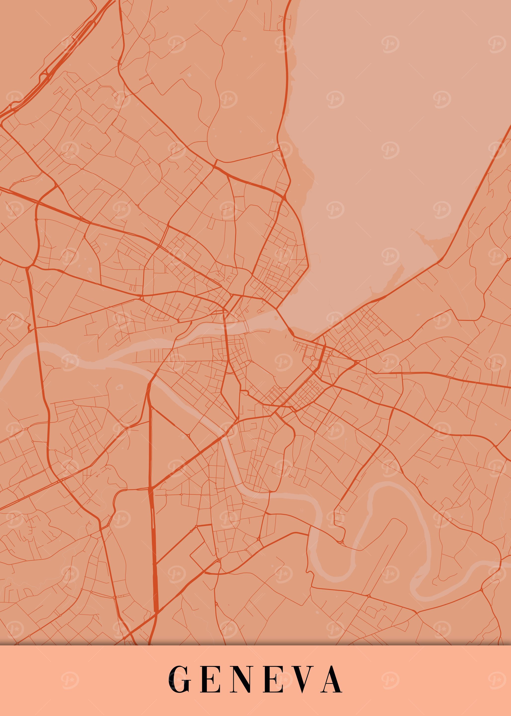 Geneva Orange Map