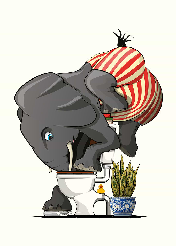 Elephant Bathroom Fun