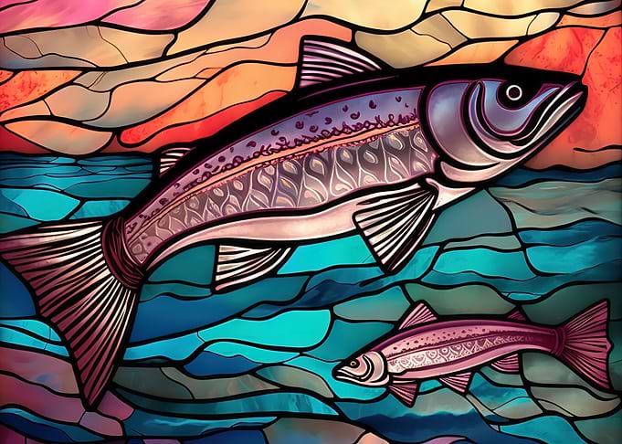 Salmon Glass Colors