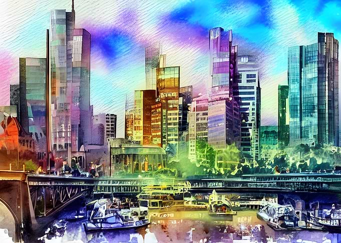 Frankfurt City painted