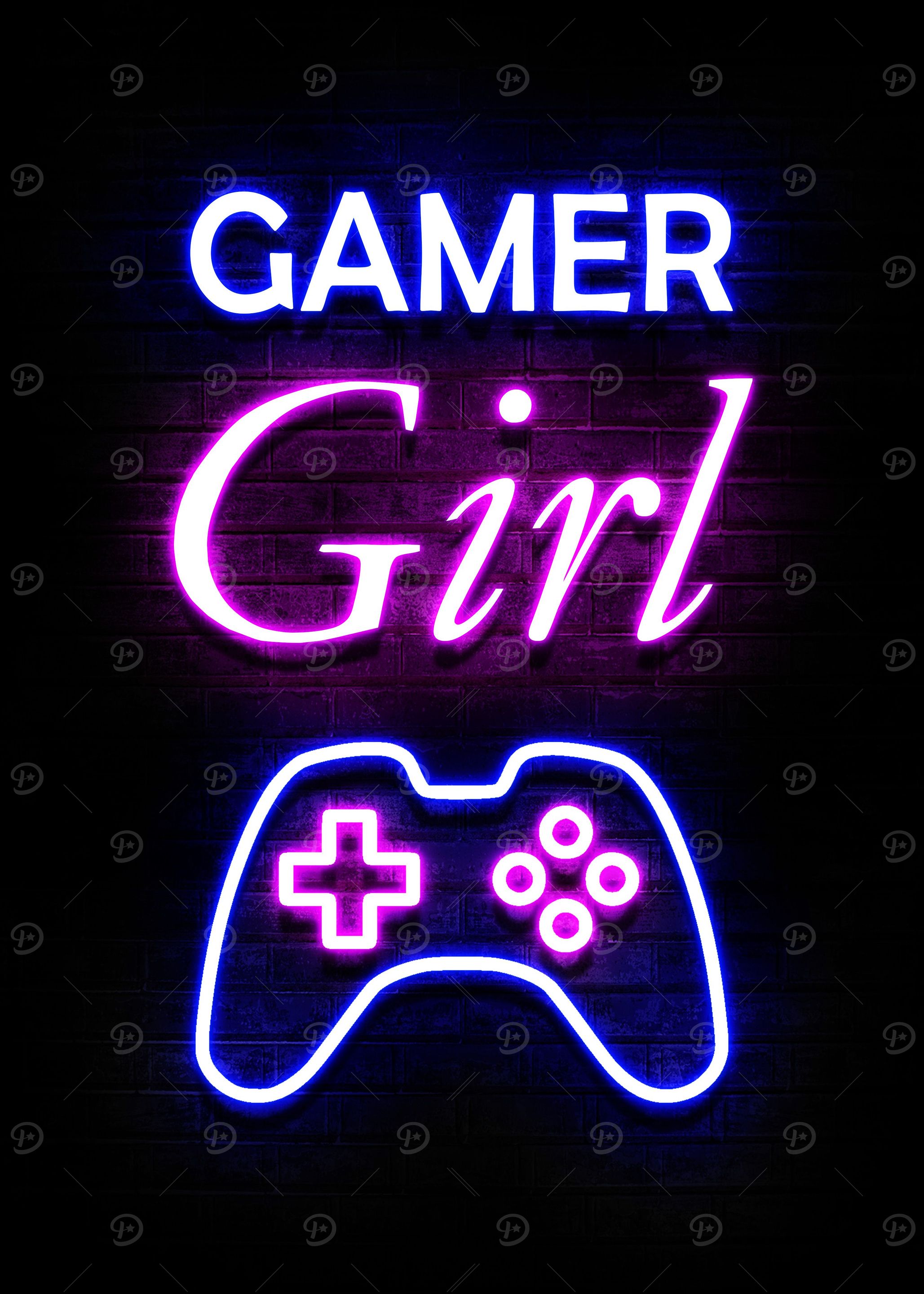 Gamer Girl Neon Quotes