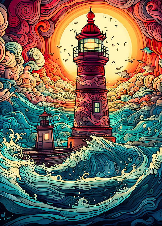 Lighthouse Waves