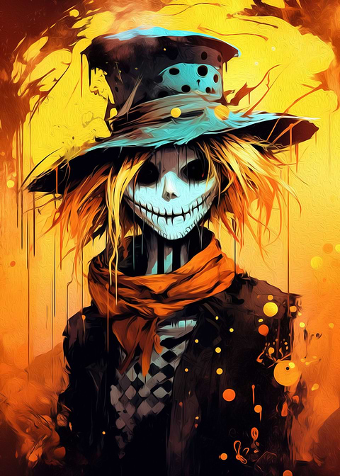 Intense Scarecrow — man cave metal poster