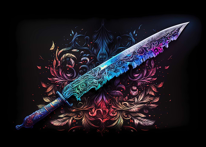 Dagger watercolor art