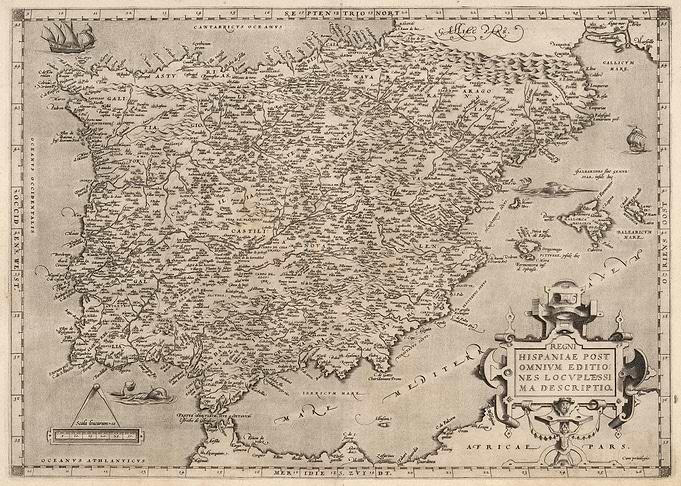 Spain old Map