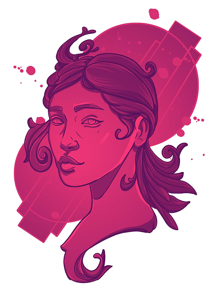 Vaporwave Girl Colorful