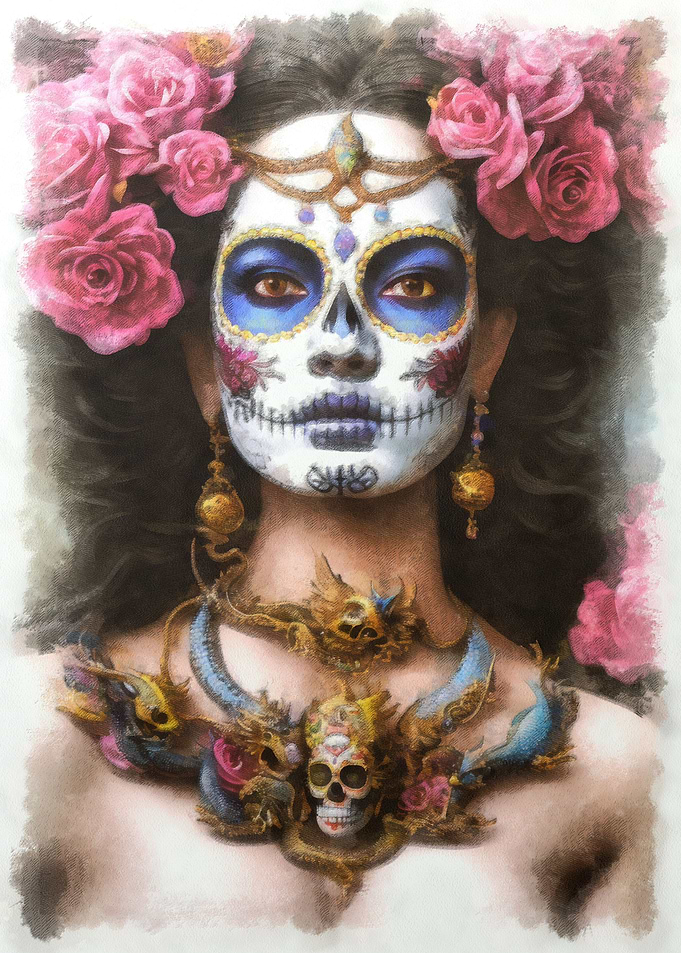 La Catrina digital art