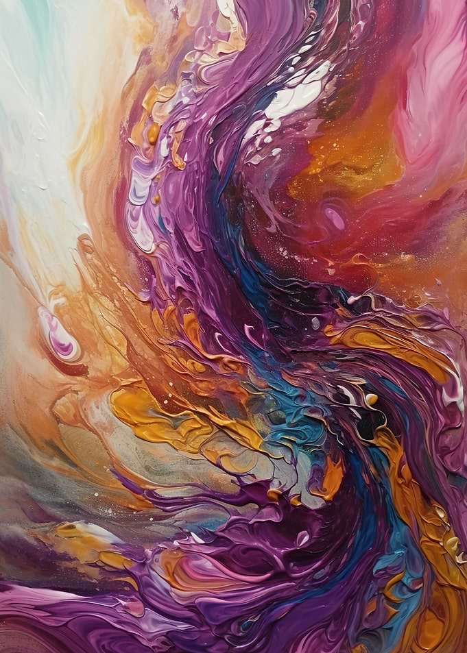 Purple And Gold Abstract