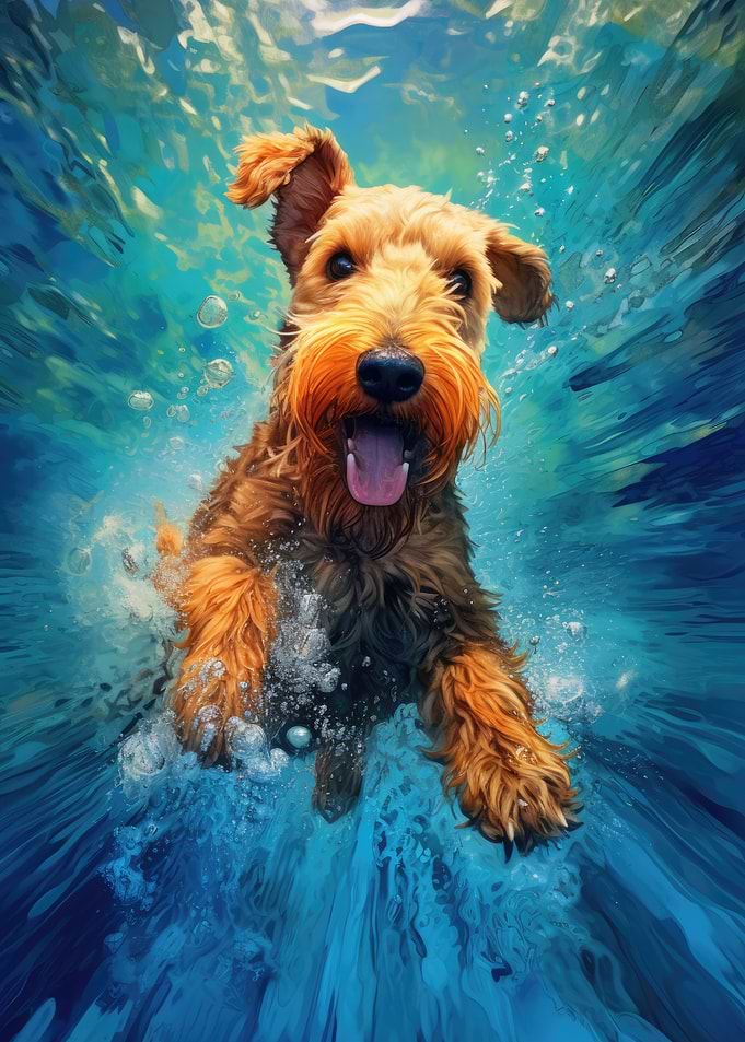 Underwater Terrier Dog