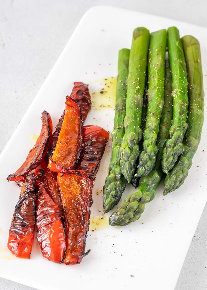 Boiled asparagus