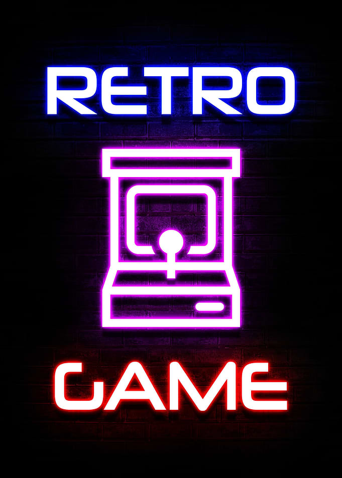 Retro Game Neon Quotes