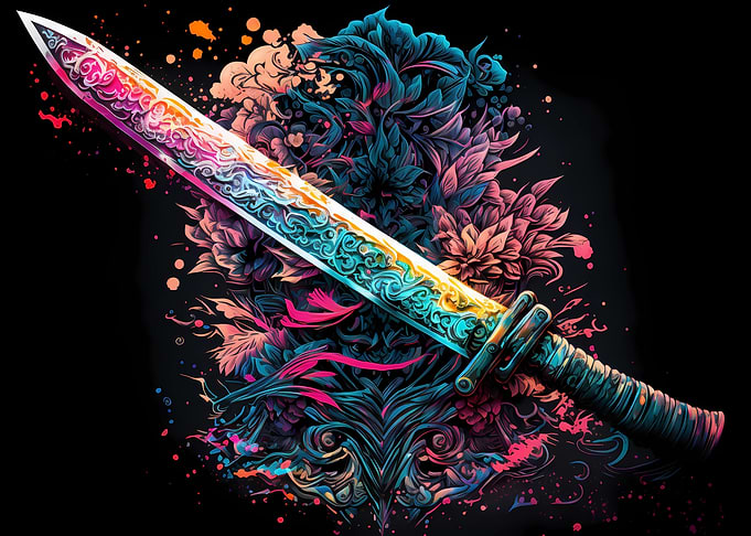 Dagger watercolor art