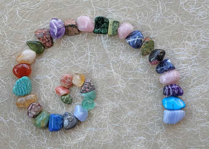 spiral crystals and stone