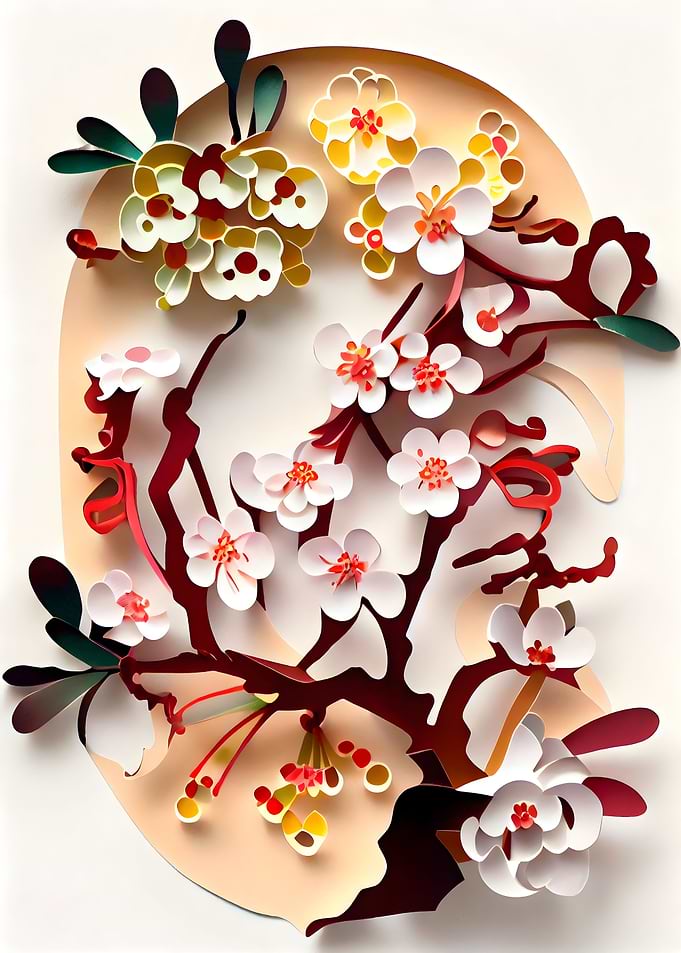 3D Paper Quilling Tree