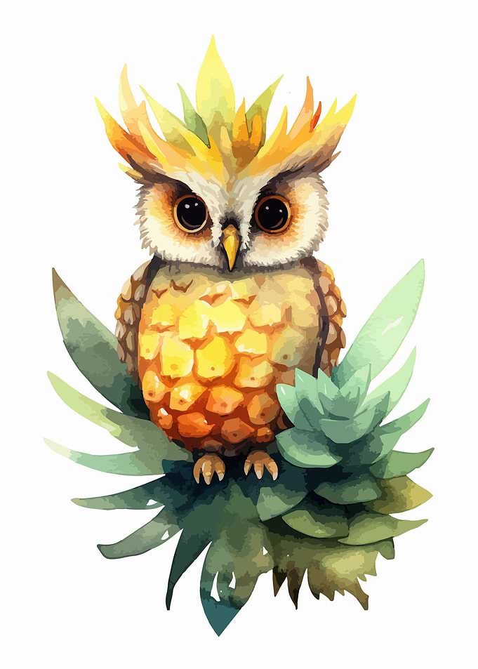 Pineapple Owl Portrait