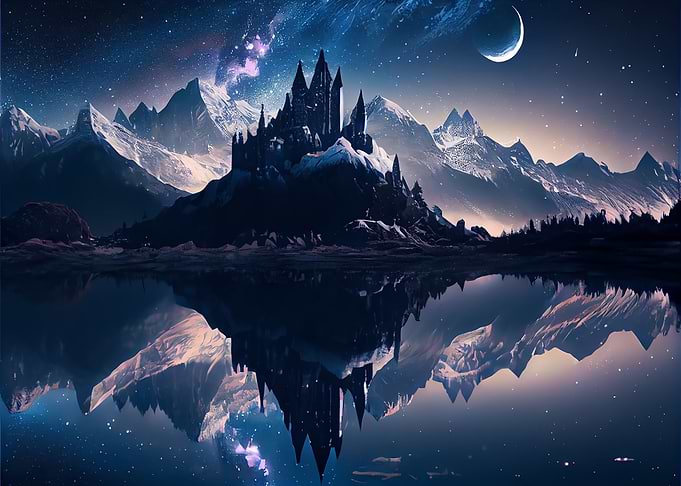 Fantasy gothic castle