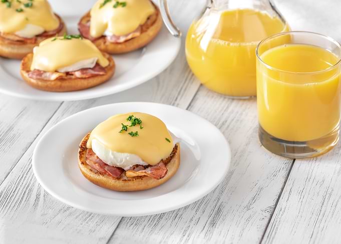 Eggs Benedict with bacon