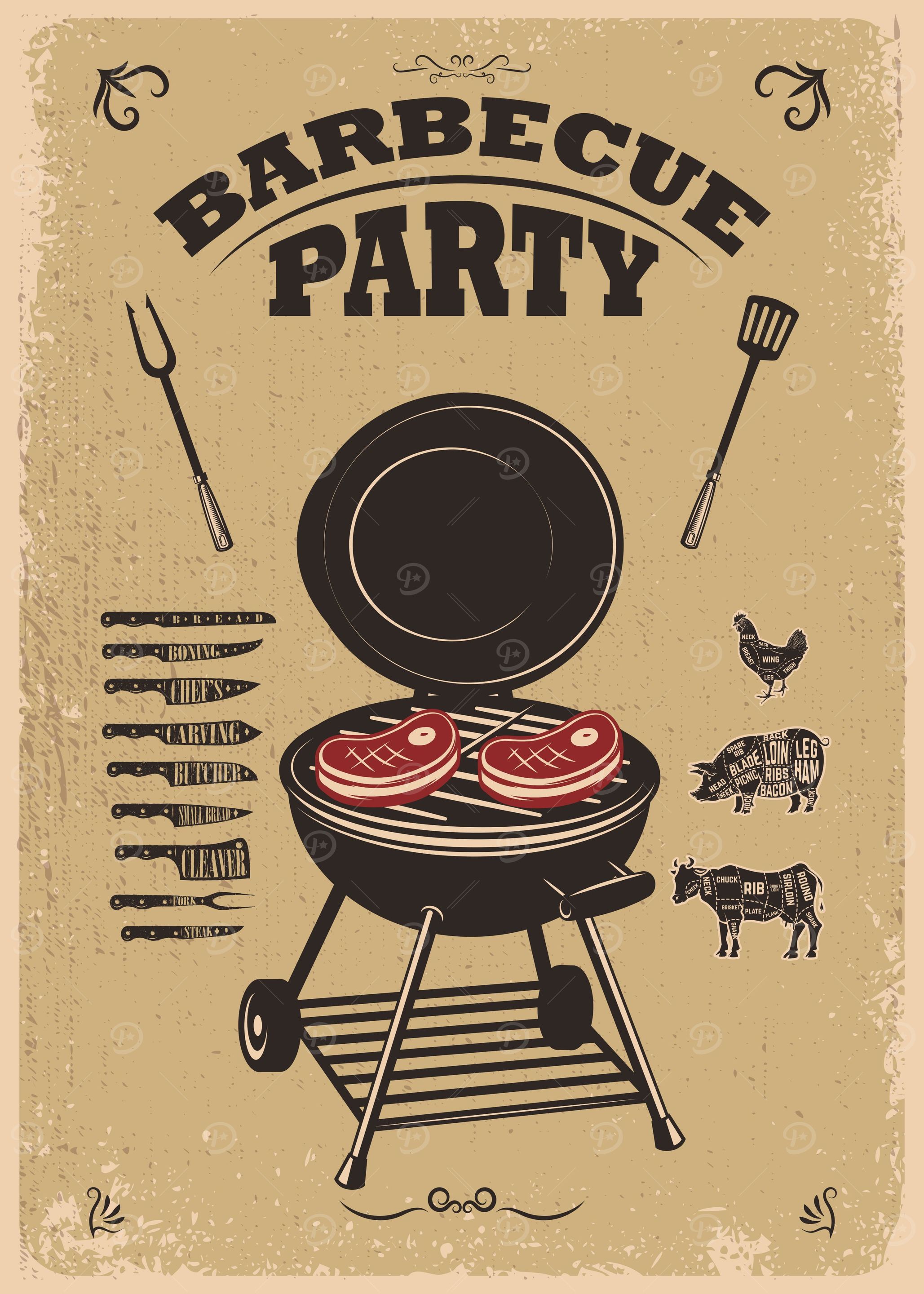 Bbq and grill Poster