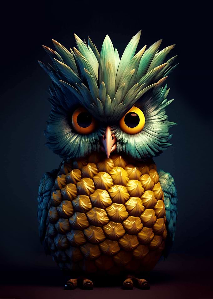 Pineapple Owl Portrait