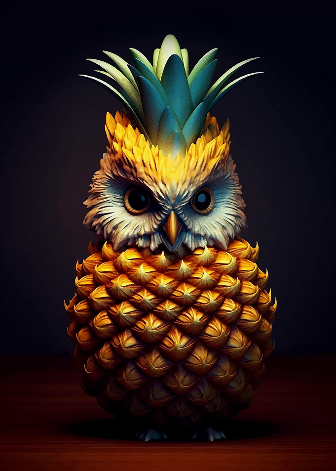 Pineapple Owl Portrait