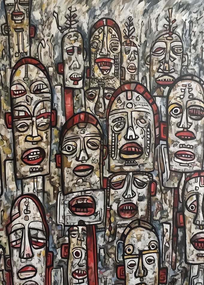 Abstract Art Crowd