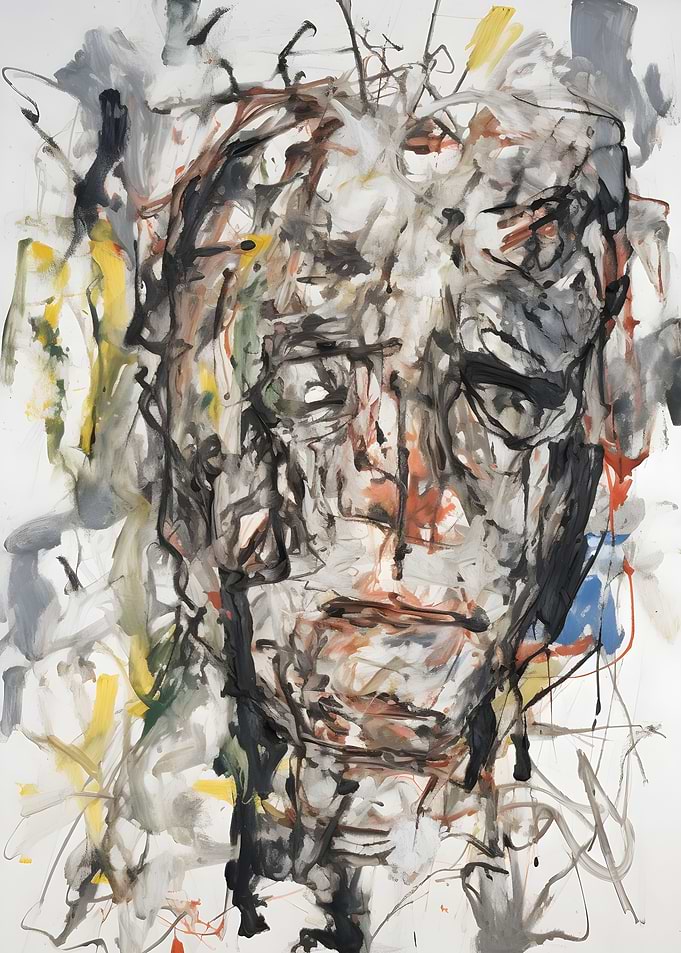 Abstract Art Sad Face