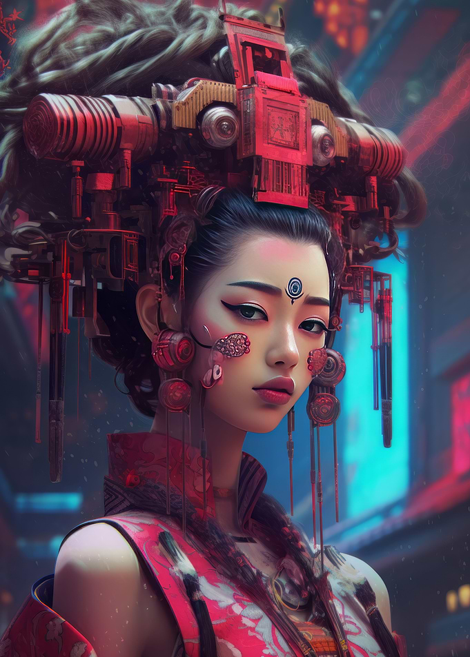 Cyberpunk geisha