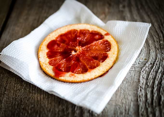 Baked grapefruit